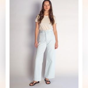 Jesse Kamm Sailor Pants in Pale Blue Denim Size 0